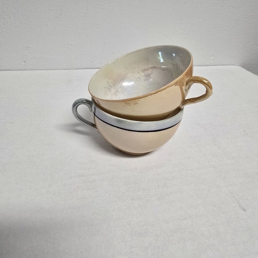 Vintage Japanese Hand Painted Tea Cups (2)